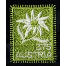 Broderi på atlaskdug - Selvklæbende - Postfrisk.